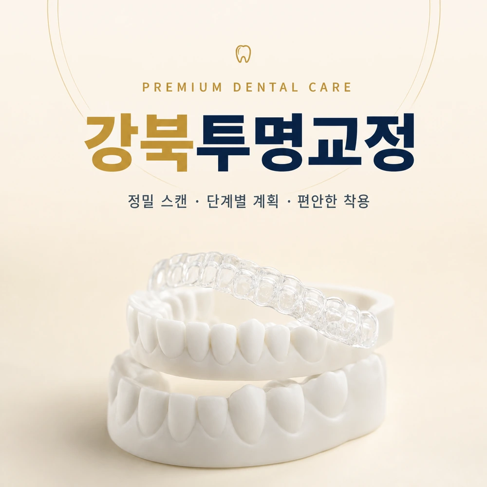 강북투명교정 장치 착용과 치료 계획 상담 이미지